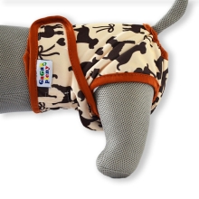 Gaga's háracie nohavičky vzor hnedý pes veľ. L