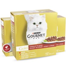 Gourmet Gold konzervy kúsky v šťave Multipack 8x 85 g