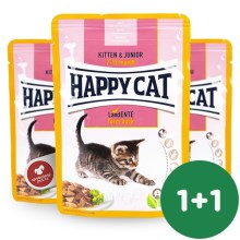 Happy Cat Kitten & Junior kapsička Land Ente 85 g