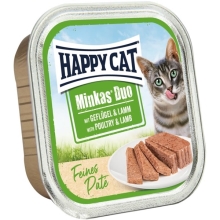 Happy Cat Minkas Duo Paté hydina a jahňa 100 g