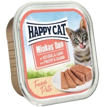 Happy Cat Minkas Duo Paté hydina a losos 100 g