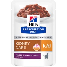 Hill's PD Feline k/d kapsičky s hovädzím 12x 85 g SET 2+1 ZADARMO