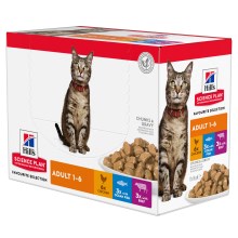 Hill's SP Cat Adult Chicken & Beef & Ocean Fish kapsičky 12x 85 g SET 2+1 ZADARMO