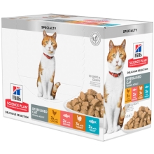 Hill's SP Cat Adult Sterilised Chicken & Salmon & Trout & Turkey kapsičky 12x 85 g