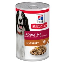 Hill's SP Dog Adult Turkey konzerva 370 g SET 9+3 ZADARMO