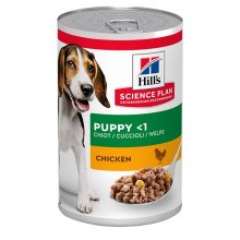 Hill's SP Dog Puppy Chicken konzerva 370 g SET 9+3 ZADARMO