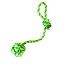 Hip Hop bavlnené preťahovadlo s loptou zelené 38 cm