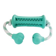 Hip Hop Curler dentálna hračka pre psov kosť s lanom 38 cm