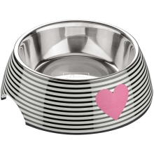 Hunter Biri melaminová miska pre psy 160 ml biela/čierna