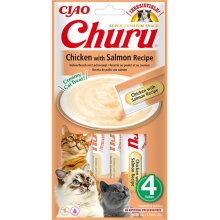 Inaba Churu Cat Snack kura s príchuťou lososa 4x 14 g