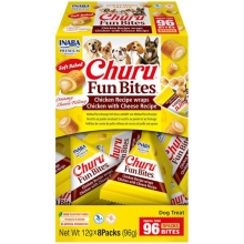 Inaba Churu Fun Bites Dog Snack kura & syr 8x 12 g
