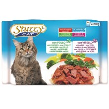 Kapsička Stuzzy Cat Multipack kuracie+teľacie 4x100 g Kapsička Stuzzy Cat Multipack kuracie+teľacie 4x100 g