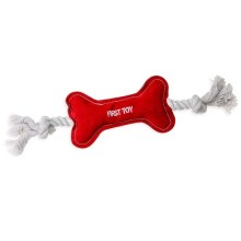 Karlie kožená kostička s lanom pre šteňa MIX farieb 35 cm