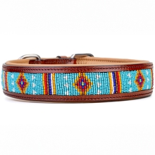 Kay-line kožený obojok African Sky veľ. 55 (40-47 cm)