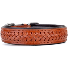 Kay-line kožený obojok Cognac veľ. 60 (45-52 cm)