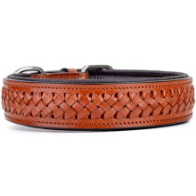 Kay-line kožený obojok Cognac veľ. 60 (45-52 cm)
