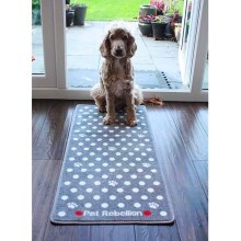 Kobercový behúň Pet Rebellion Stop Muddy Paws Dotty sivý 100 cm Kobercový behúň Pet Rebellion Stop Muddy Paws Dotty sivý 100 cm