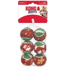 Kong SqueakAir vianočná lopta pre psov veľ. S (6 ks)