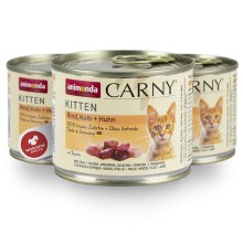 Konzerva Animonda Carny Kitten hovädzie, teľacie a kurča 200 g