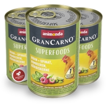 Konzerva Animonda GranCarno Superfoods kura a maliny 400 g