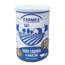 Konzerva Farmka Cat s lososom 400 g