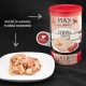Konzerva Max Deluxe 3/4 kuraťa sa svalovinou 1 200 g