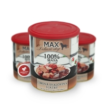 Konzerva Max Deluxe Chudá svalovina s pečeňou 800 g