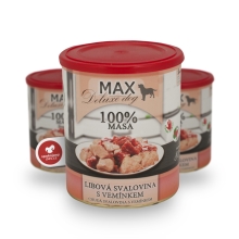 Konzerva Max Deluxe Chudá svalovina s vemienkom 800 g