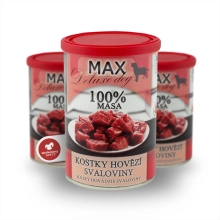 Konzerva Max Deluxe Kocky hovädzie svaloviny 400 g