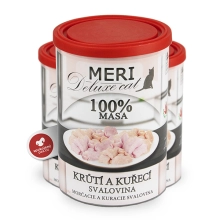Konzerva Meri Cat Deluxe Morčacia a kuracia svalovina 400 g