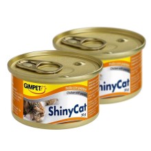 Konzerva Shiny Cat kura a papája 2x 70 g