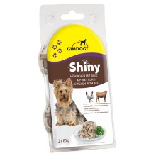 Konzerva Shiny Dog kura + hovädzie 2 x 85 g Konzerva Shiny Dog kura + hovädzie 2 x 85 g