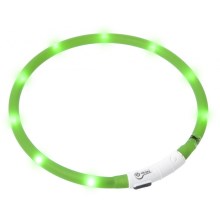 LED svetelný obojok Karlie 75 cm zelený