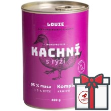 Louie konzerva kačacie s ryžou SET 4x 400 g + Louie vývar 400 g ZADARMO