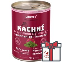 Louie konzerva kačacie so spirulinou a prebiotikami SET 4x 400 g + Louie vývar 400 g ZADARMO