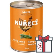 Louie konzerva kuracie s cuketou SET 4x 400 g + Louie vývar 400 g ZADARMO