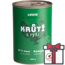 Louie konzerva morčacie s ryžou SET 4x 400 g + Louie vývar 400 g ZADARMO
