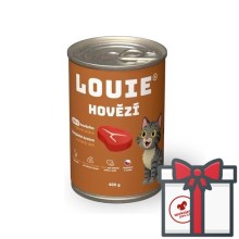 Louie konzerva pre mačky hovädzia SET 4x 400 g + Louie konzerva 200 g ZADARMO
