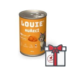 Louie konzerva pre mačky kuracia SET 4x 400 g + Louie konzerva 200 g ZADARMO