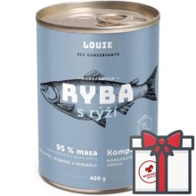 Louie konzerva ryba s ryžou SET 4x 400 g + Louie vývar 400 g ZADARMO
