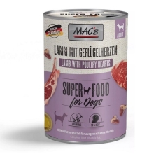 Mac's Dog konzerva jahňa a hydinové srdce s ryžou 800 g