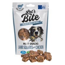 Maškrty Brit Let's Bite Meat Snacks Lamb and Chicken Squares 80 g
