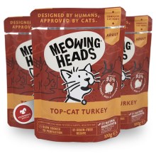 Meowing Heads kapsička Top Cat Turkey 100 g SET 4+1 ZADARMO