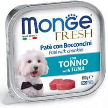 Monge Dog Fresh paštéta a kúsky s tuniakom 100 g