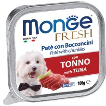 Monge Dog Fresh paštika a kousky s tuňákem 100 g Monge Dog Fresh paštika a kousky s tuňákem 100 g