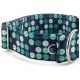Mooria Cyan Dots obojok s kovovou sponou veľ. M