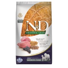 N&D Ancestral Grain Dog Adult M/L Lamb & Blueberry 12 kg