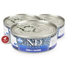 N&D Cat Ocean konzerva Adult Tuna & Salmon 80 g SET 1+1 ZADARMO