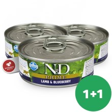 N&D Cat Prime konzerva Adult Lamb & Blueberry 80 g SET 1+1 ZADARMO N&D Cat Prime konzerva Adult Lamb & Blueberry 80 g SET 1+1 ZADARMO