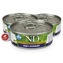 N&D Cat Prime konzerva Adult Lamb & Blueberry 80 g SET 1+1 ZADARMO